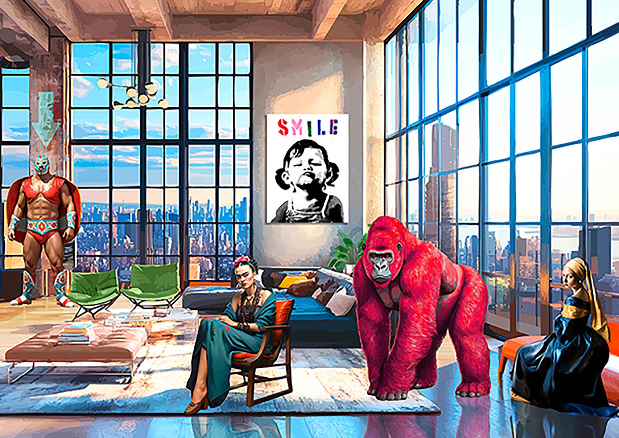 Surrealoft, En casa de las chicas (detalle)