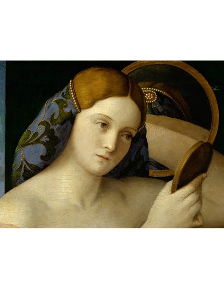 Mujer joven en el espejo (detalle)