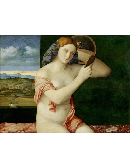 Mujer joven en el espejo