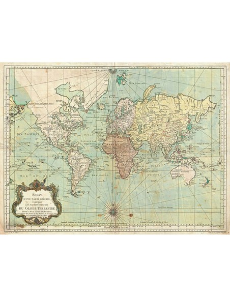 Ensayo de una carta reducida del Globe Terrestre, 1778