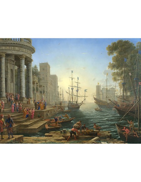 Puerto marítimo con el embarque de Santa Úrsula