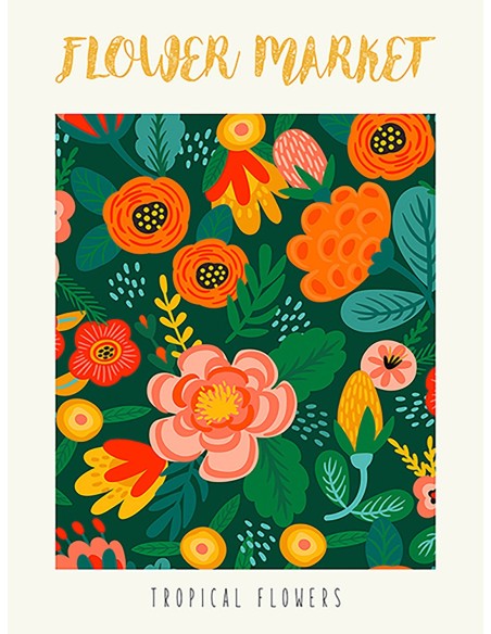 Mercado de flores: flores tropicales