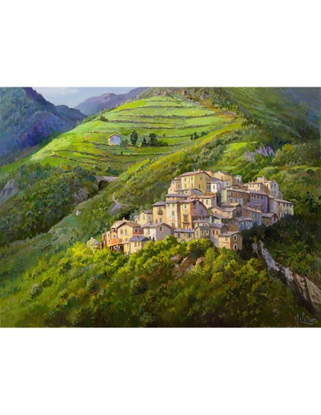 Pueblo en las montañas