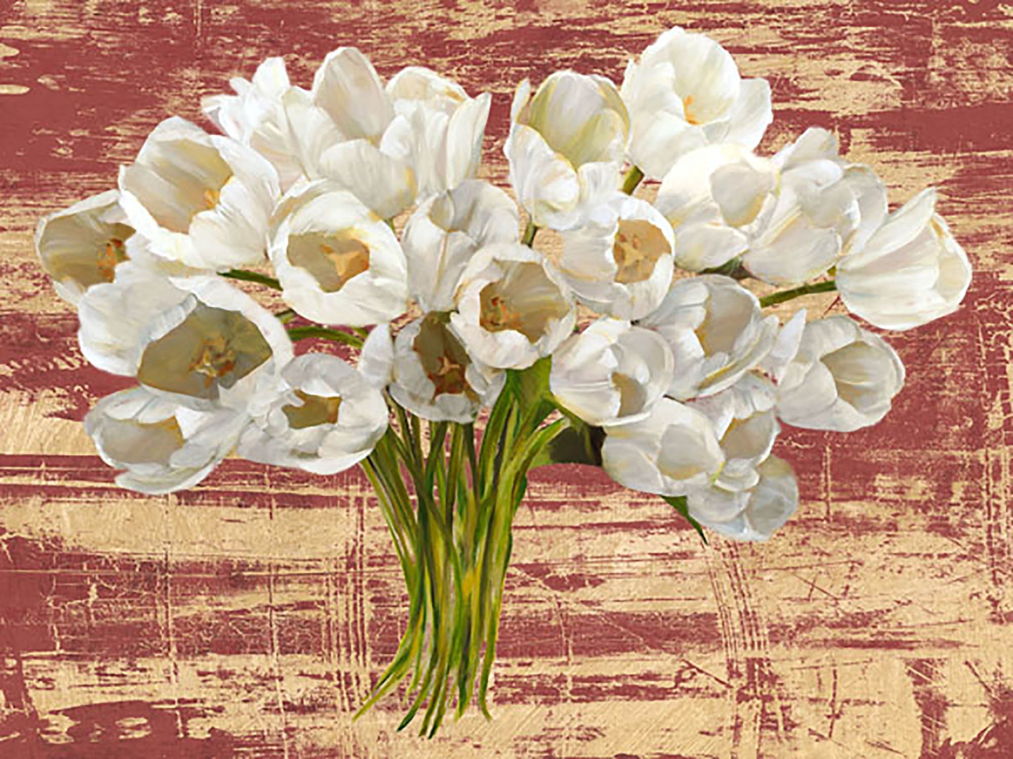 Tulipanes lavados (rojos y dorados)