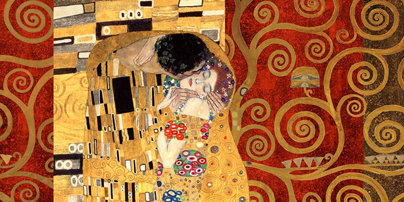 Patrones de Klimt - El beso (oro)