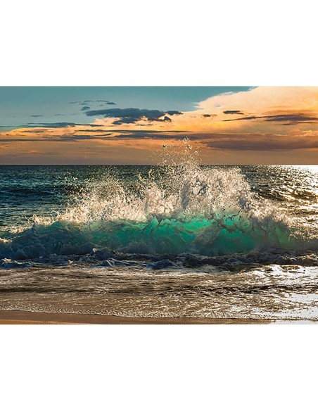 Ola rompiendo en la playa, isla de Kauai, Hawái