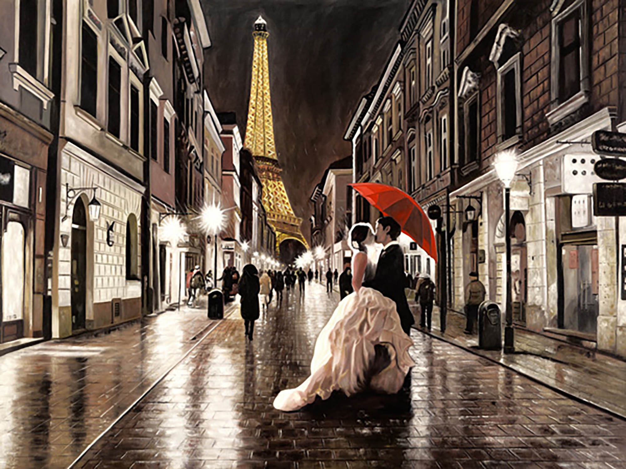 Besándose en París