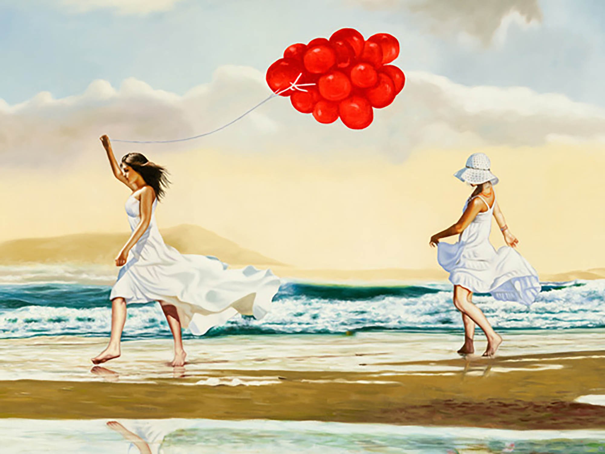 Recogiendo olas (detalle)