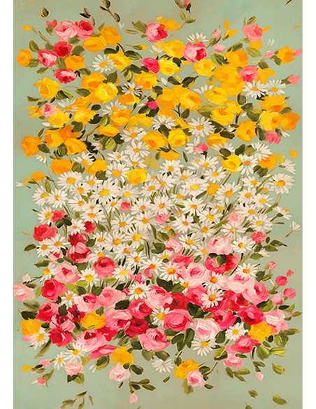 Guirnalda de flores (azul)