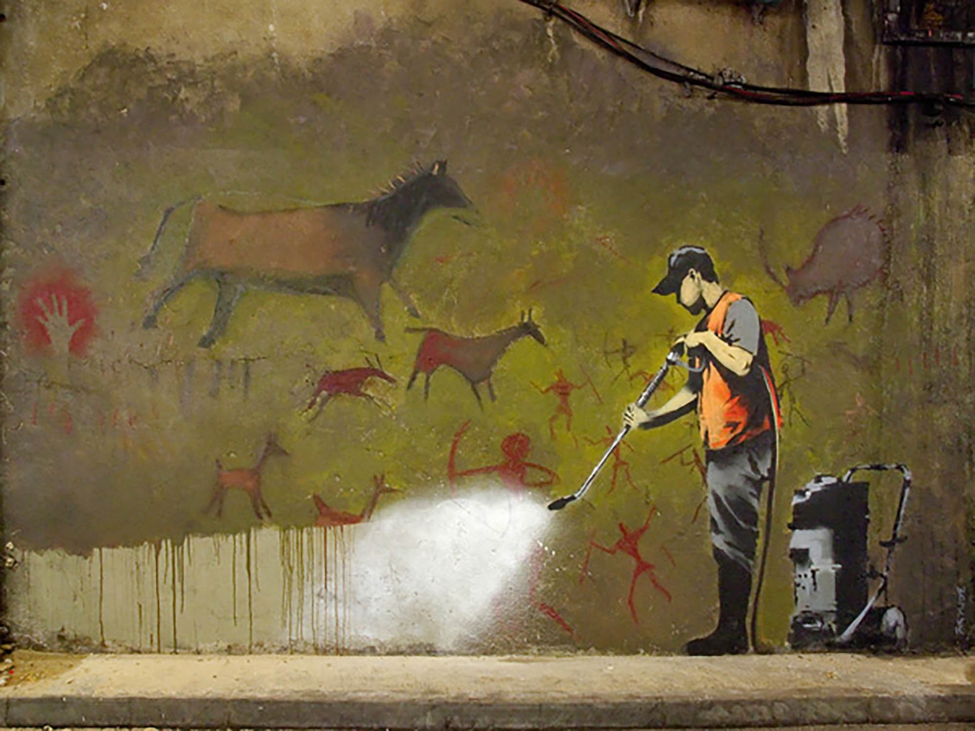 Leake Street, Londres (grafiti atribuido a Banksy)