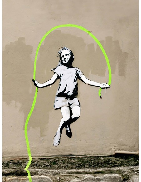 Chica - North 6th Avenue, NYC (graffiti atribuido a Banksy)