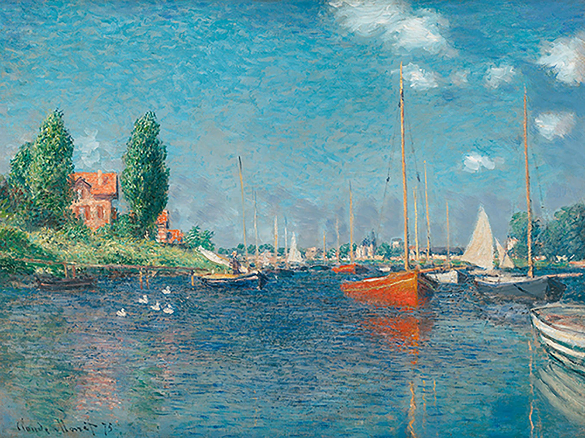 Barcos rojos, Argenteuil, 1875