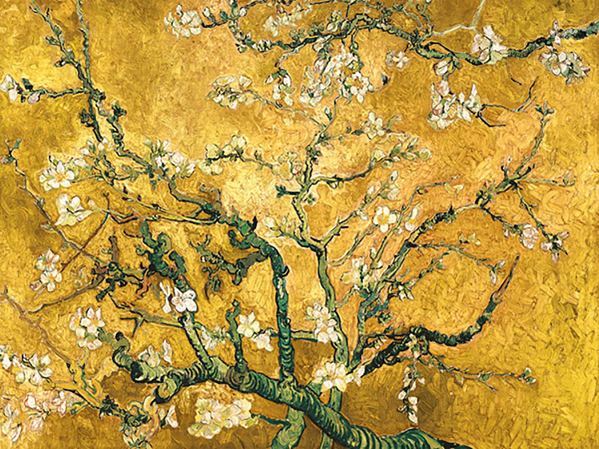 Van Gogh Deco - Almendro en flor (variación dorada)