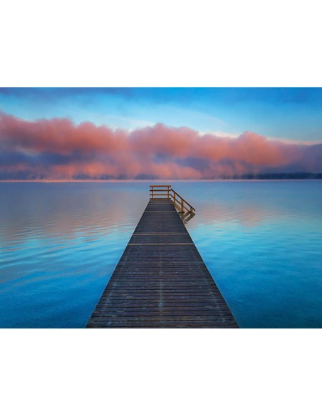 Rampa para embarcaciones y banco de niebla, Baviera, Alemania