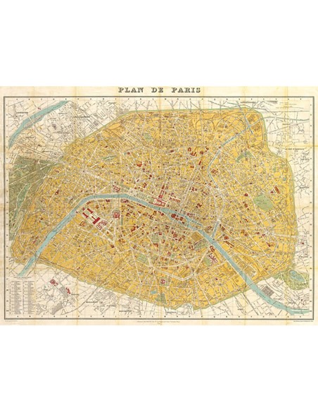 Mapa dorado de París