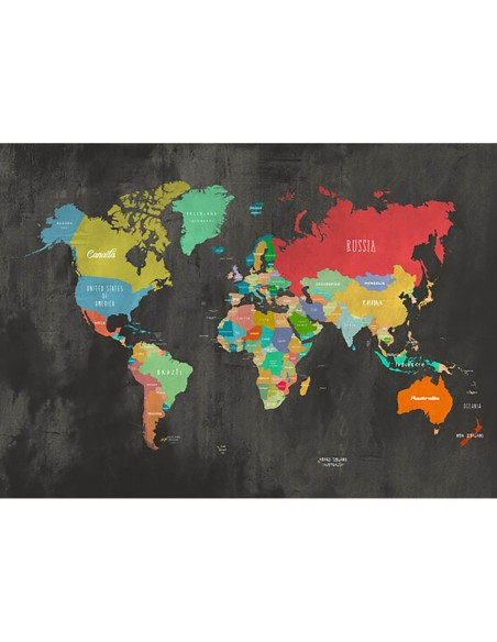 Mapa moderno del mundo (pizarra)