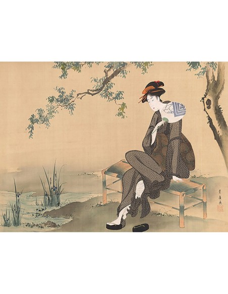 Mujer refrescándose