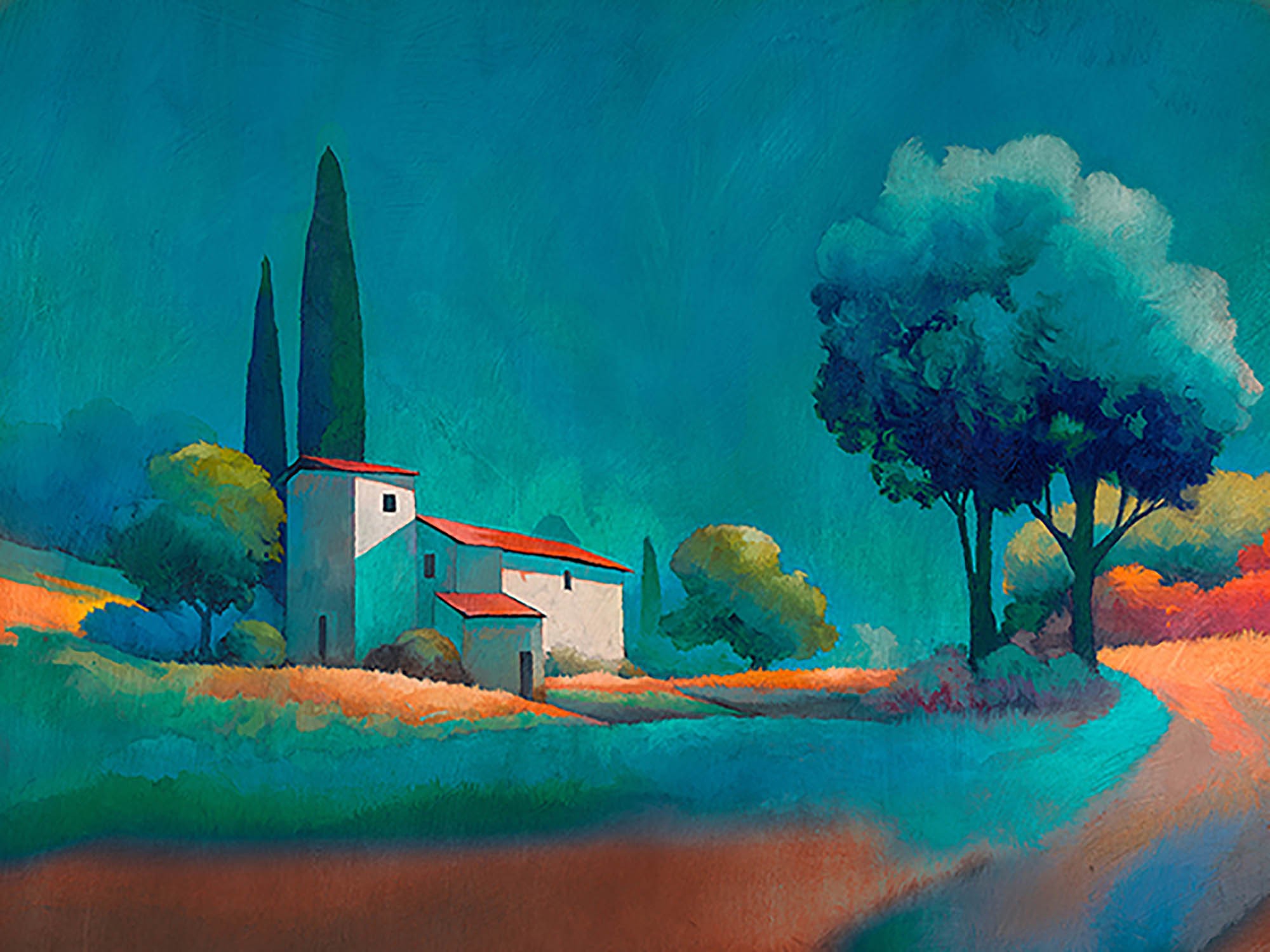 Crepuscolo in campagna