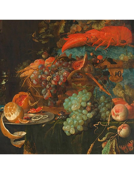 Bodegón con frutas y langosta (detalle)