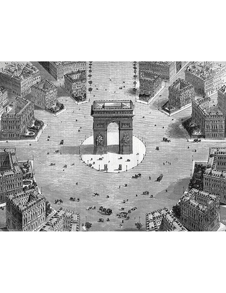 Ilustración de la Place de l'Etoile, 1857 (detalle)