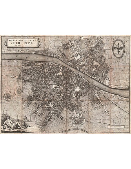 Mapa de la ciudad de Florencia, 1847
