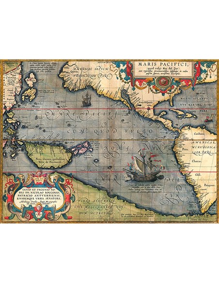 Mapa del Océano Pacífico, 1589