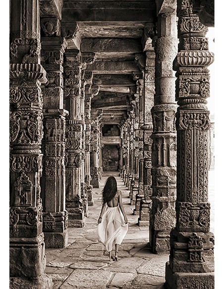 En el Templo, India (BW)