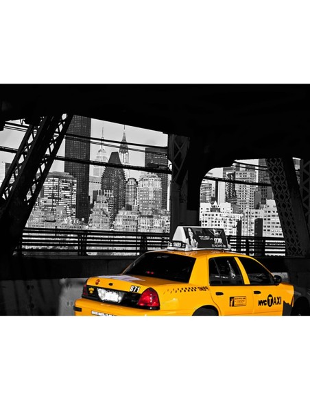 Taxi en el puente de Queensboro, Nueva York
