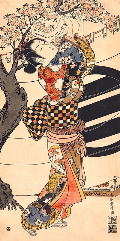 Colgando poemas en un cerezo