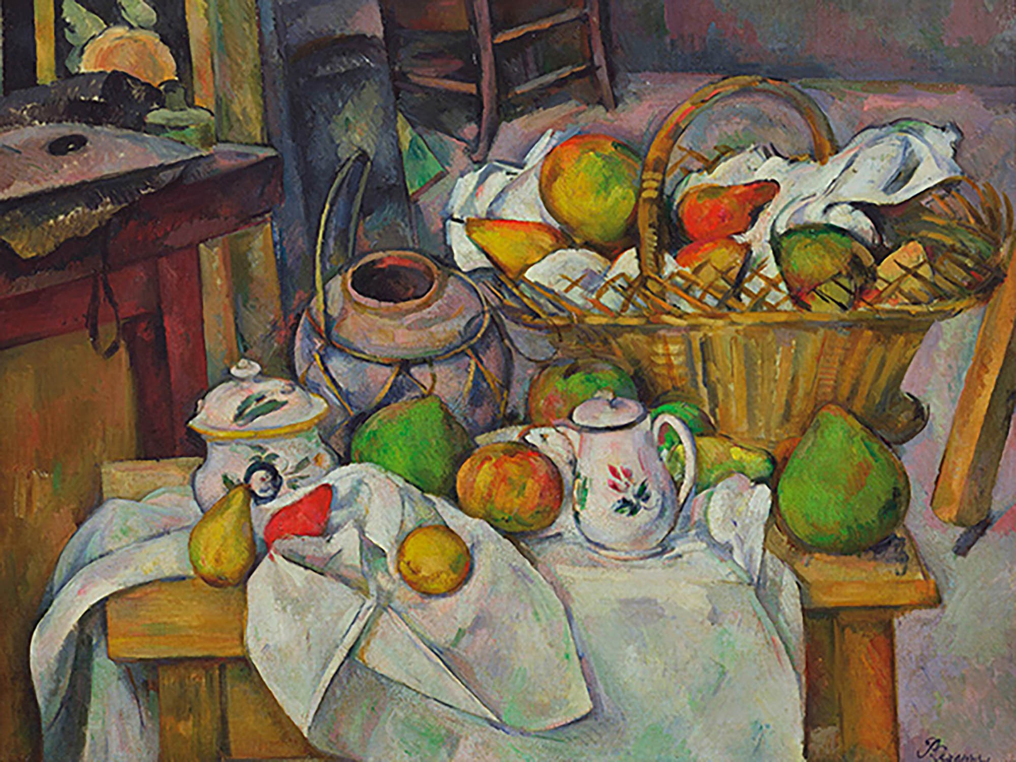 Naturaleza muerta con cesta (detalle)