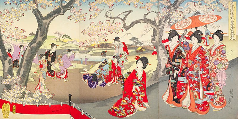 Un hanami en el castillo de Edo