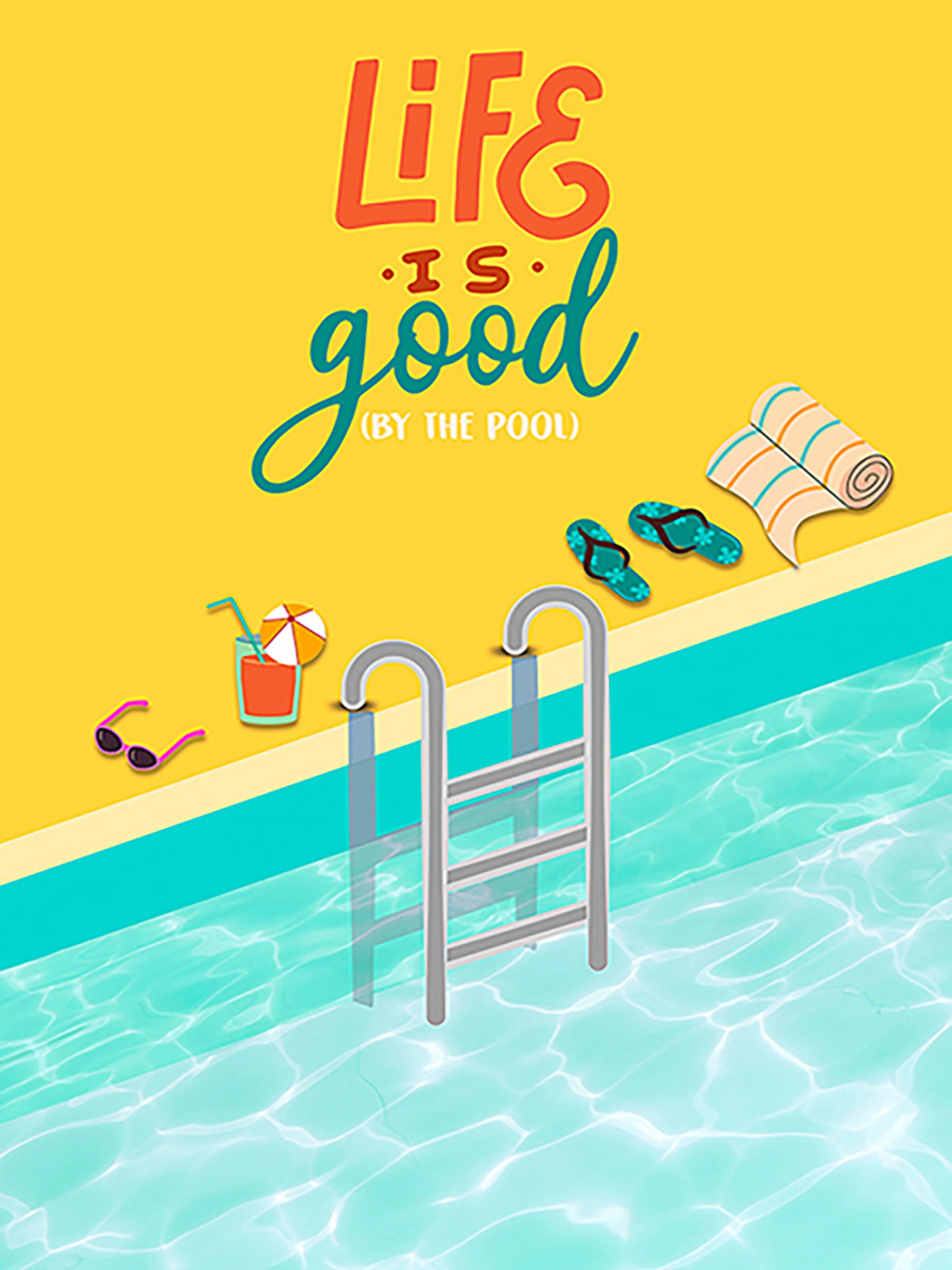 La vida es buena (junto a la piscina)