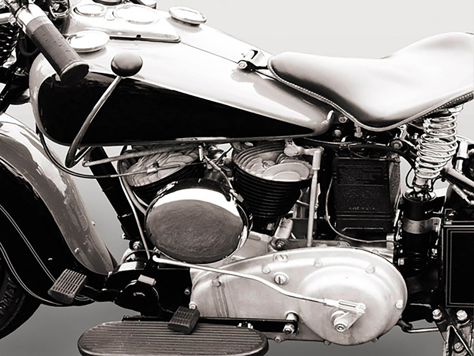 Motor V-Twin americano clásico (detalle)