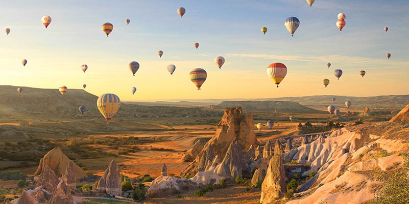 Globos aerostáticos en Capadocia, Turquía