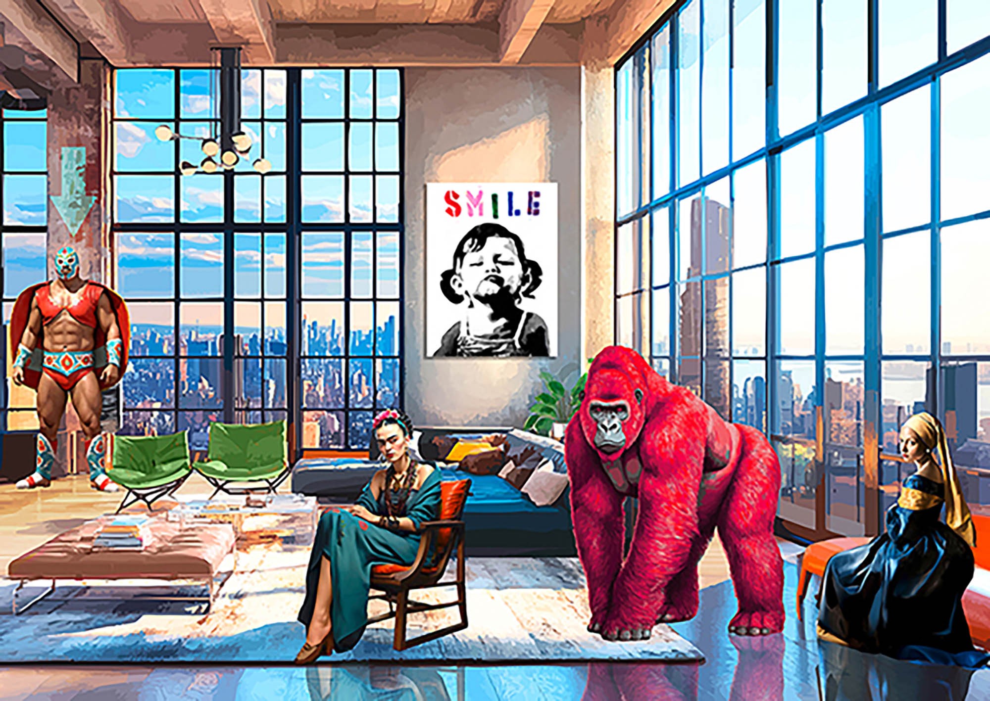 Surrealoft, En casa de las chicas (detalle)