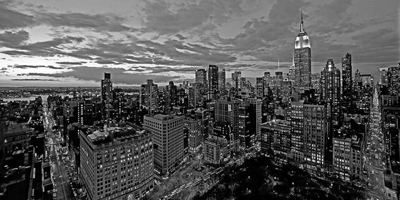 Chelsea y Midtown Manhattan (detalle en blanco y negro)
