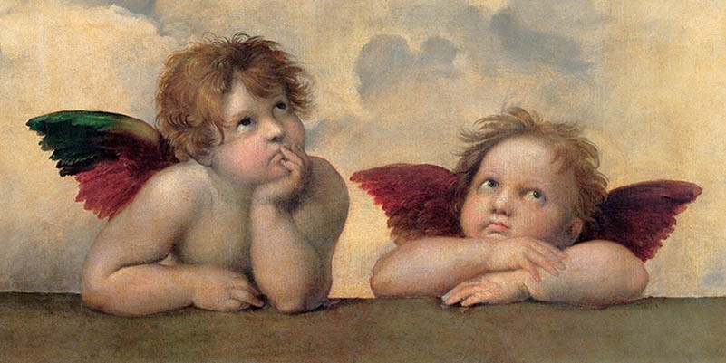 Ángeles - Madonna Sixtina (detalle)