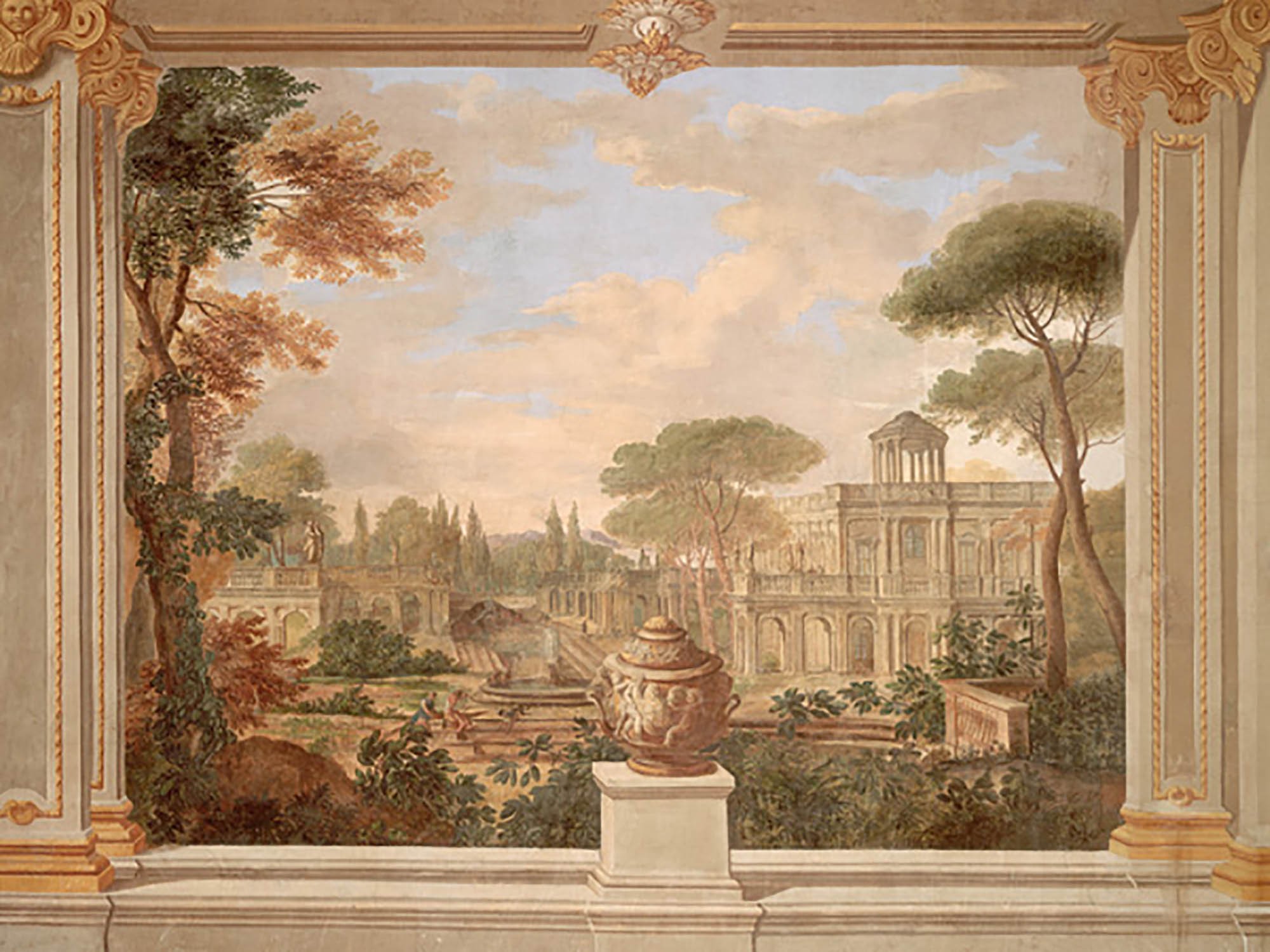 Fresco del paisaje romano