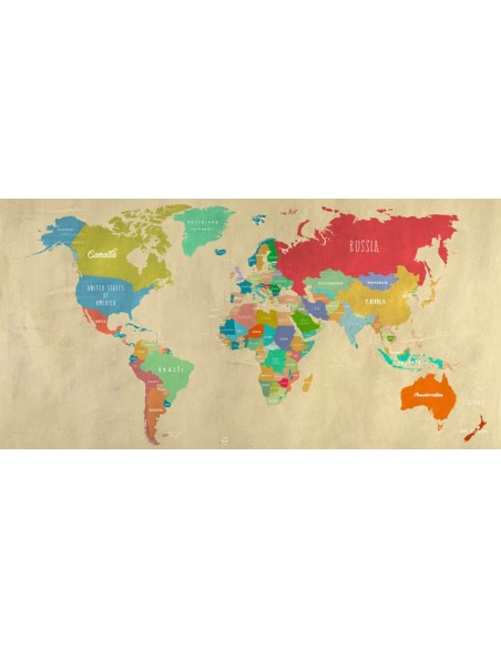 Mapa moderno del mundo (detalle)