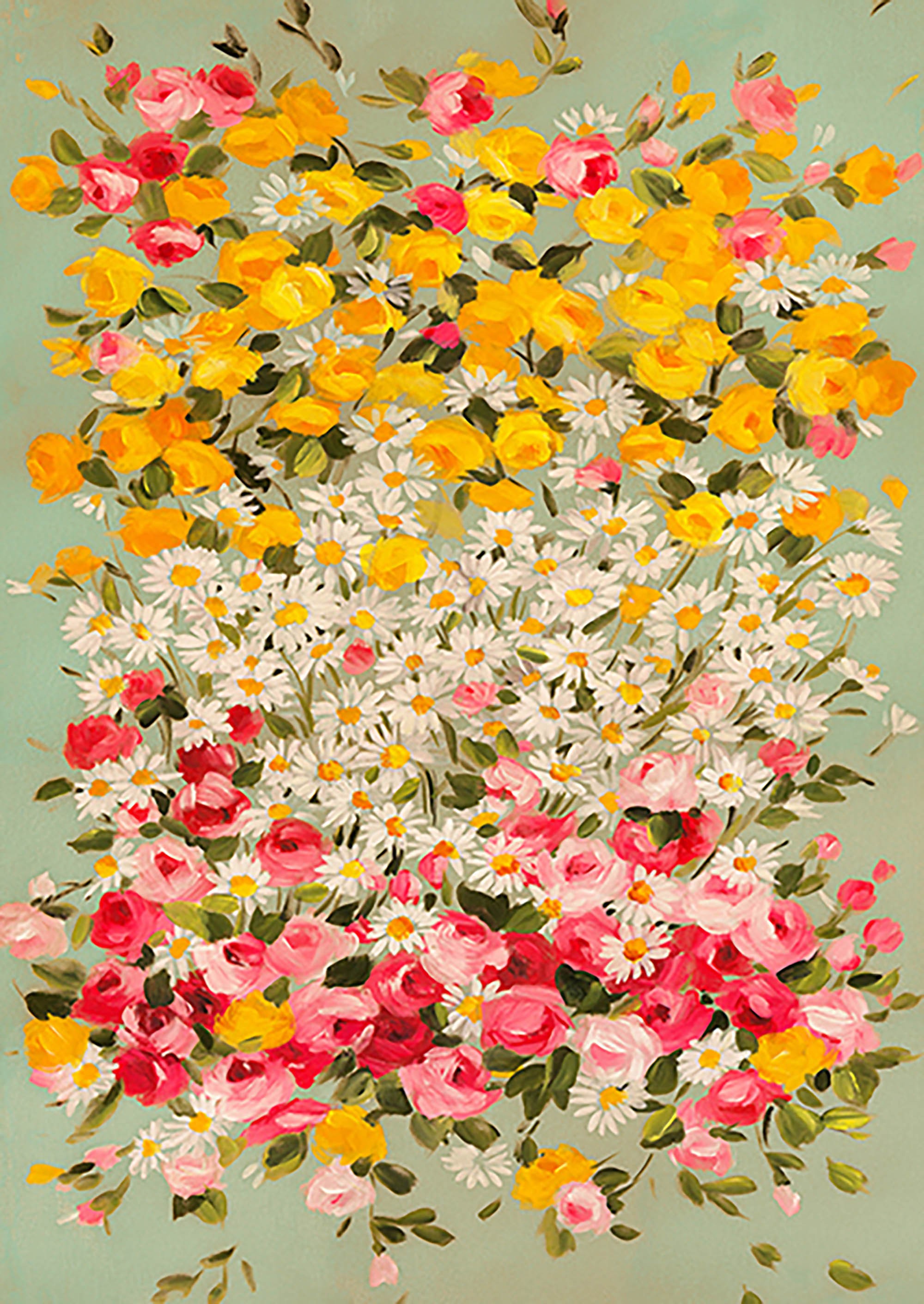 Guirnalda de flores (azul)