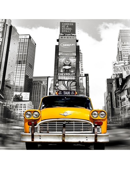 Taxi clásico en Times Square, Nueva York (detalle)