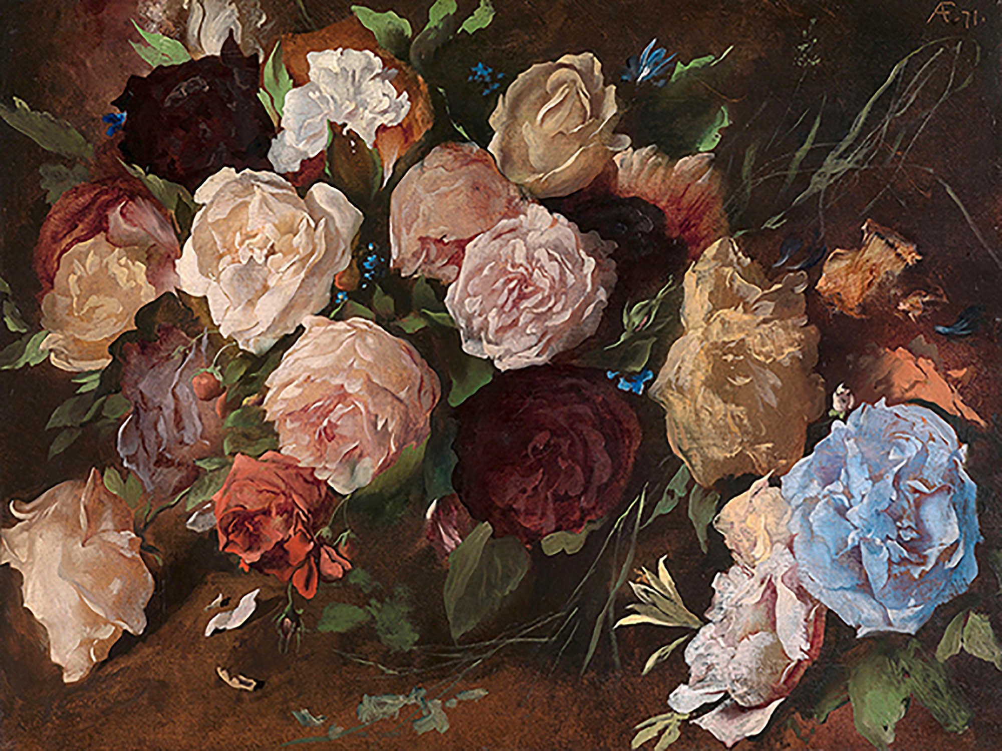 Estudio de flores, 1871