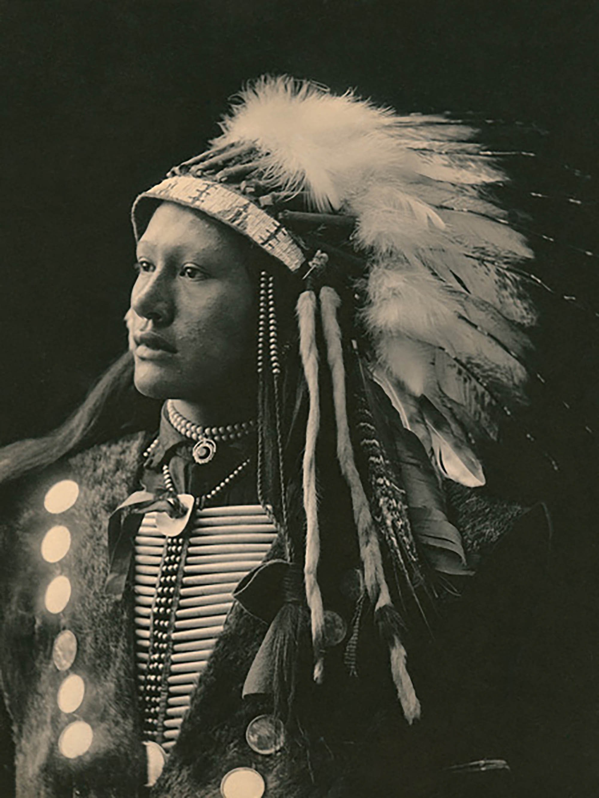Oso de cuerno hueco de John, sioux, 1898