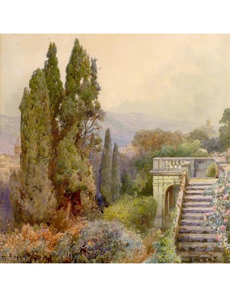 Terraza de Villa d'Este, Tivoli, 1845