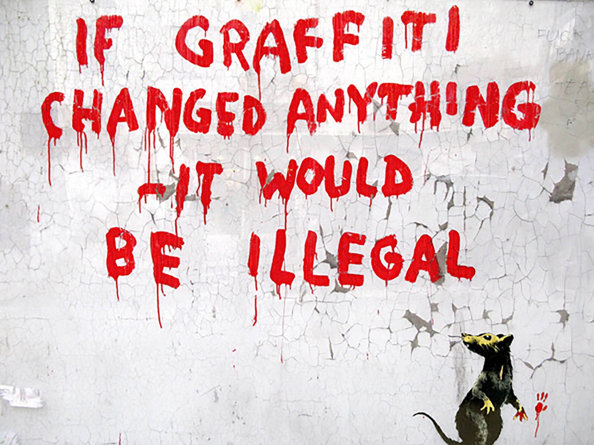 Clipstone Street, Londres (grafiti atribuido a Banksy)