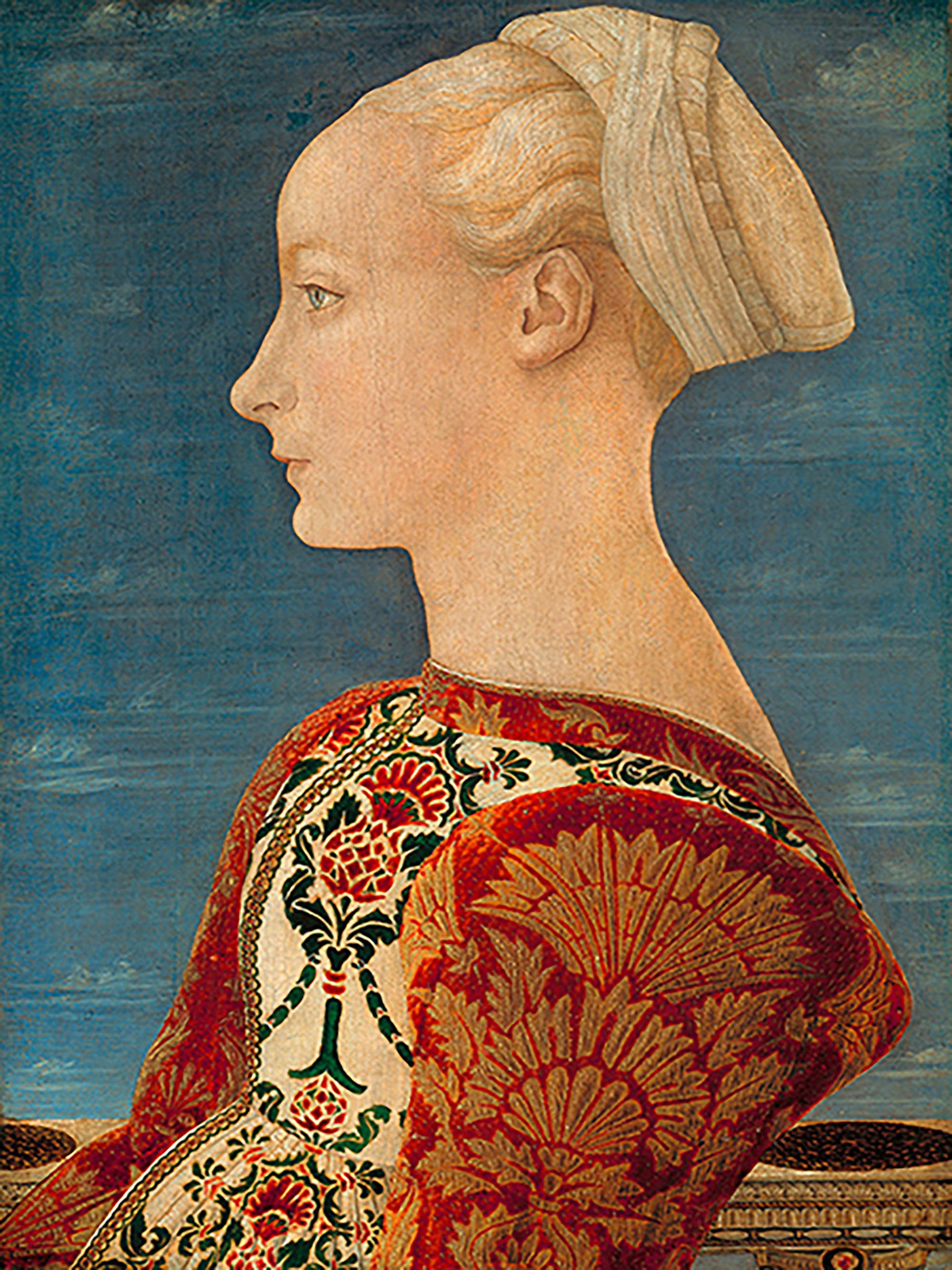 Retrato de perfil de una mujer joven