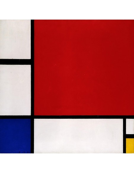 Composición con rojo, azul y amarillo