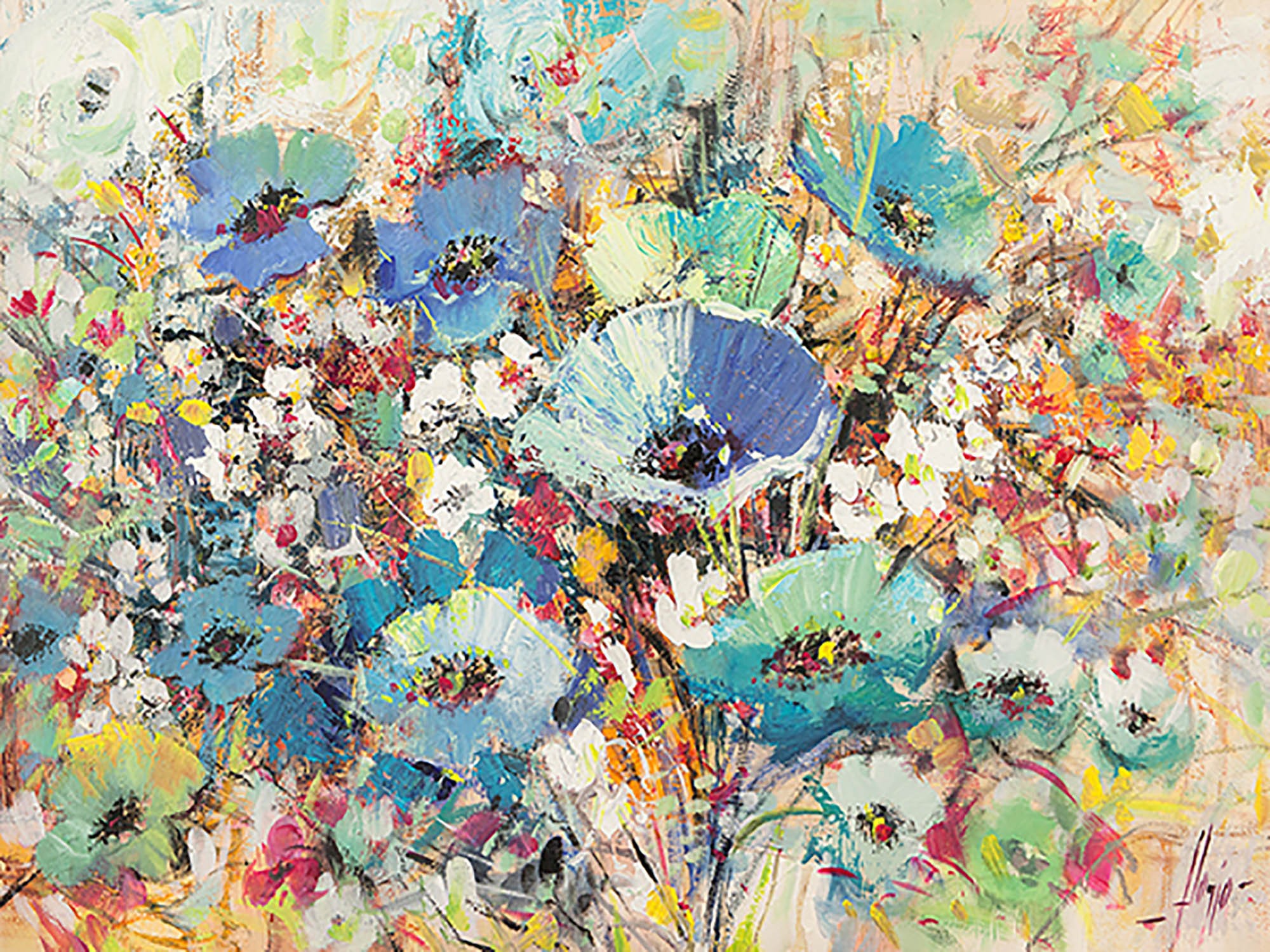 Campo de flores en primavera