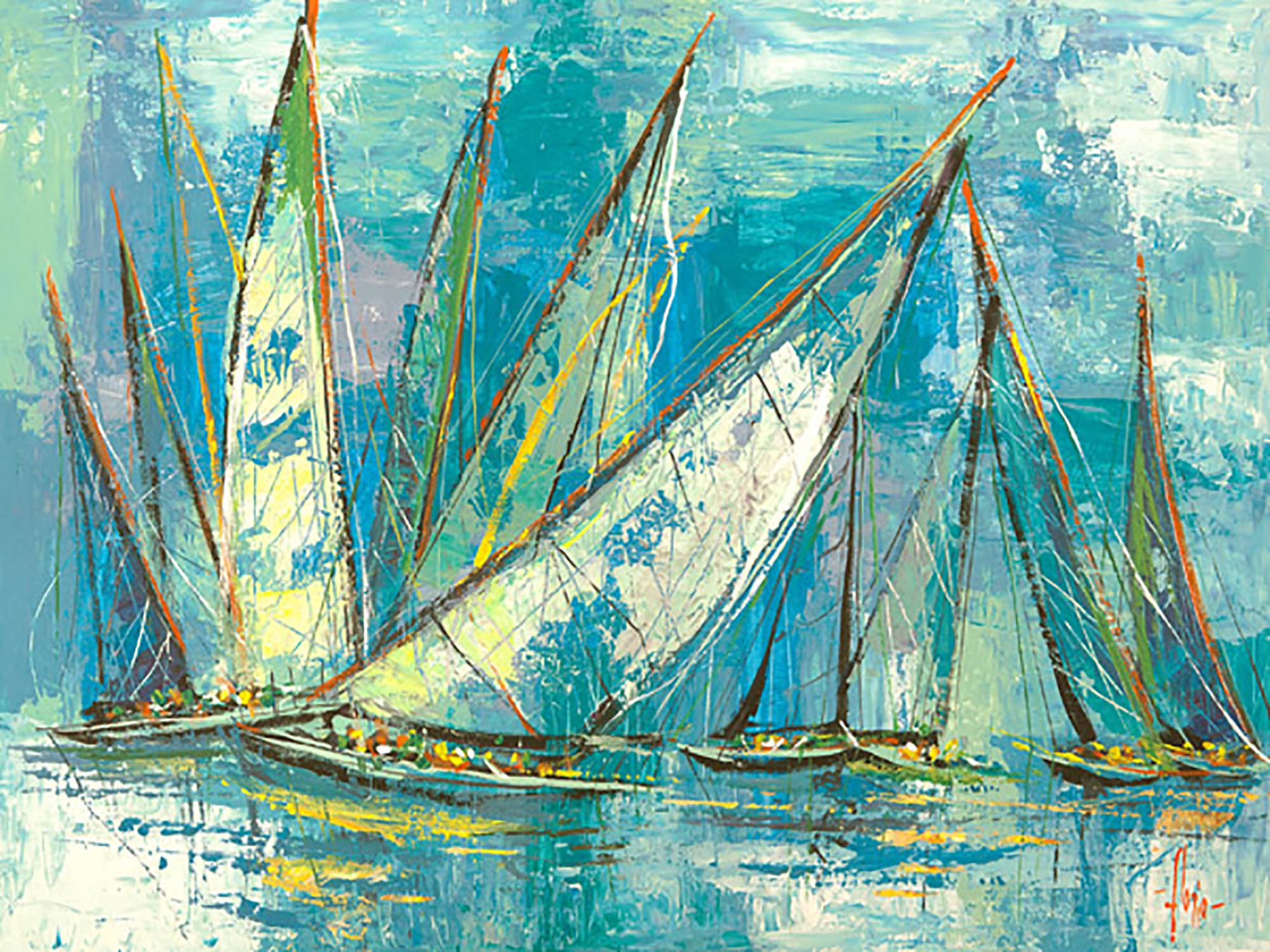 Velas color aguamarina