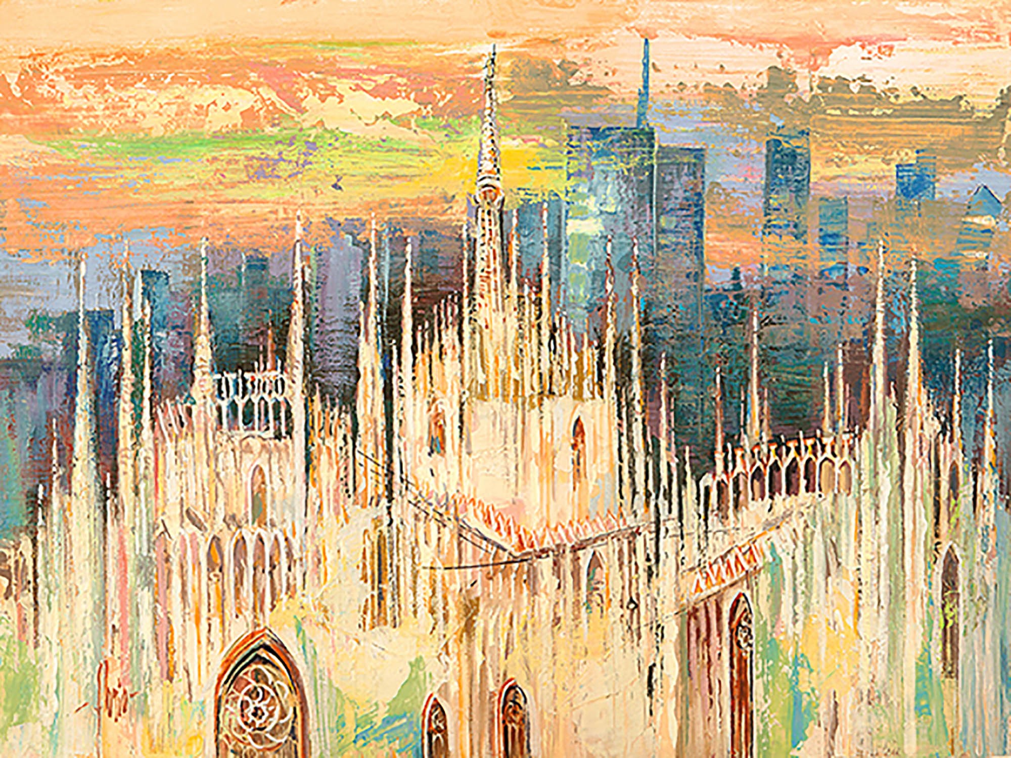 Puesta de sol sobre Milán